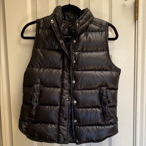 J. Crew Down filled Black Puffer Vest Sz XS